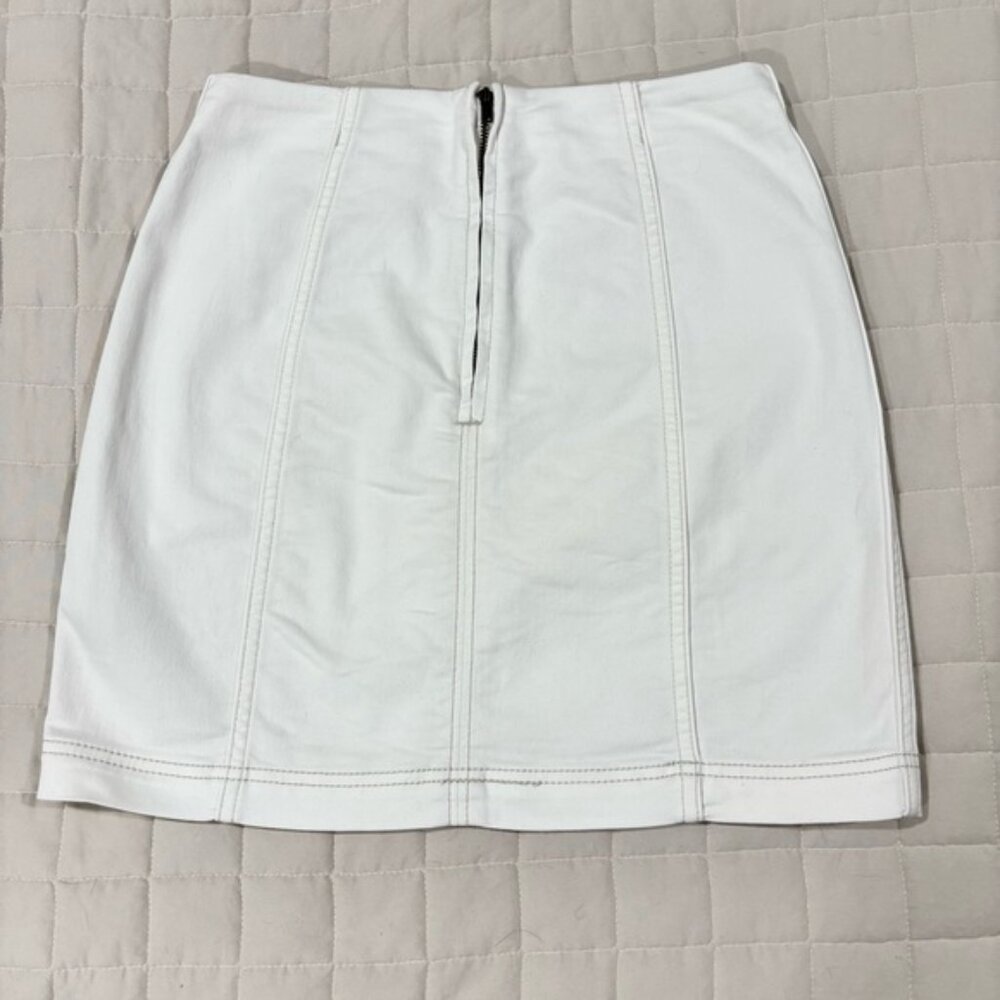 Free People Modern Femme Stretch Denim Mini Skirt Pencil Skirt Size 4